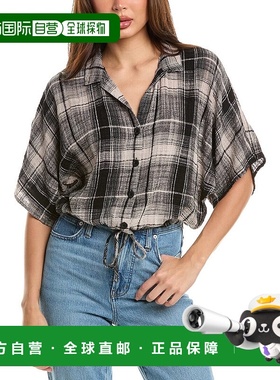 自营Bella Dahl Flowy Tie Waist Top - grey 美国奥莱直发