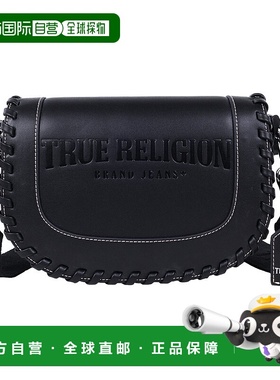 自营True Religion Whip Stitch Saddle Bag - black 美国奥莱直