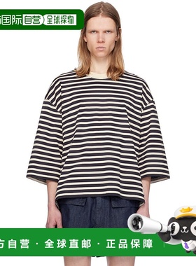 1h可退 香港直邮潮奢 Ami Paris 男士 海军蓝 & 灰白色 Loose Str