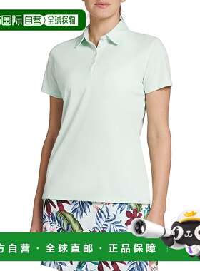自营 Walter Hagen Polo衫女式淡薄荷色镂空短袖SRT126-绿色 美国