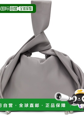 1h可退 香港直邮潮奢 Nanushka 女士 灰色 Jen Drawstring 手拿包