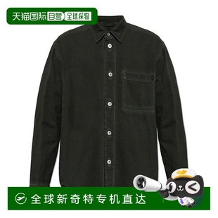黑色 自营 带胸袋 burberry经典 美国奥莱直发 纽扣衬衫