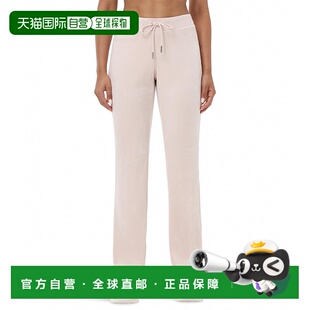 1h可退 美国直邮JuicyCouture带拉绳水晶的罗纹腰丝绒裤裤子时尚