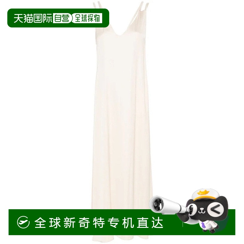 自营peserico白色珠饰迷笛连衣裙 【美国奥莱】直发长裙