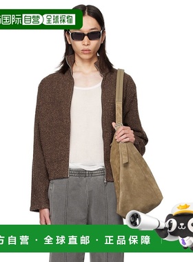 1h可退 香港直邮潮奢 Our Legacy 男士 棕色 Shrunken Fullzip 夹