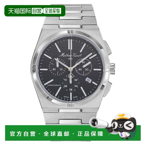 自营mathey tissotMathe-tissot男士Zoltan黑色表盘手表-黑色 美
