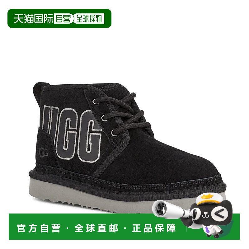 自营UGG Neumel图形轮廓黑色/灰色1130787-BGSD小学-黑色 美国奥