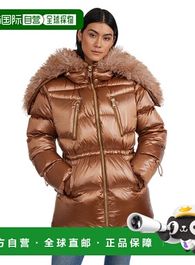 自营 Pajar 女士 Electra 中长羽绒服，带可拆卸羊羔绒衬里开衩兜