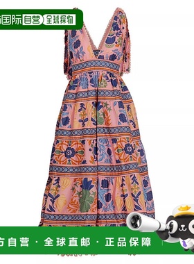 自营Farm Rio Women's Seashell Tapestry Tiered Midi Dress - s