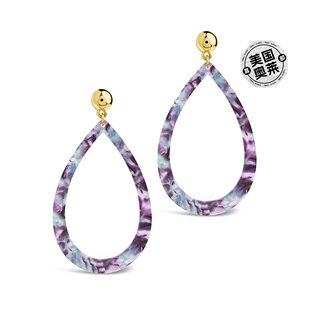 sterling forever泪珠树脂耳钉 - 睡莲 【美国奥莱】直发配饰