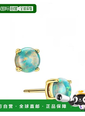 自营 liv oliver18k 金绿色蛋白石耳钉 - 金 美国奥莱直发配饰