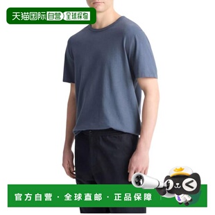 1h可退 【美国直邮】Vince 男士蓝色染色圆领T恤 经典舒适百搭 10