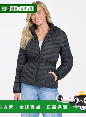 自营guessEco Kacy Puffer Jacket - black 美国奥莱直发