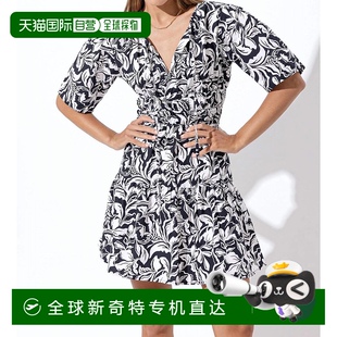 美国奥莱 自营lusanaTori府绸迷你花裙 直发
