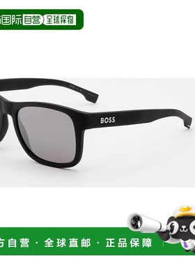 自营 Hugo Boss男士55mm哑光黑色太阳镜BOSS1568-s-003-T4-哑光黑