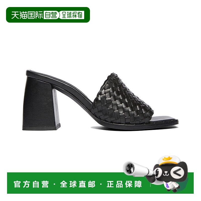 自营freda salvadorFR 274 DA SALVADOR Rosie皮革高跟鞋-黑色 美