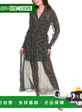 自营rag & bone Emmy Printed Silk-Blend Maxi Dress - black 美