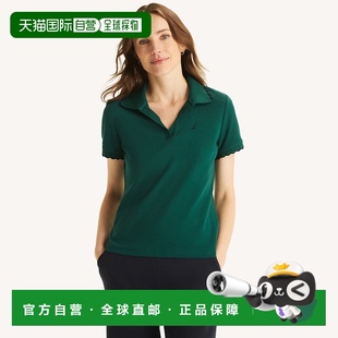 5713tcx 级联波浪14 美国奥 扇形Johnny领马球衫 自营Nautica女式