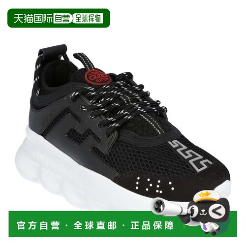 自营versaceChain Reaction Black Sneaker - black 美国奥莱直发
