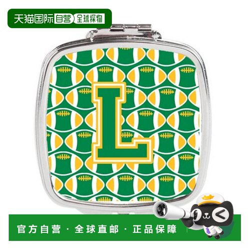 自营Carolines Treasures CJ1069-LSCM 字母 L 足球绿色和金正品