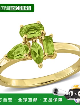 自营Mimi & Max Multi-Gem Cluster Ring Sterling Silver - gree