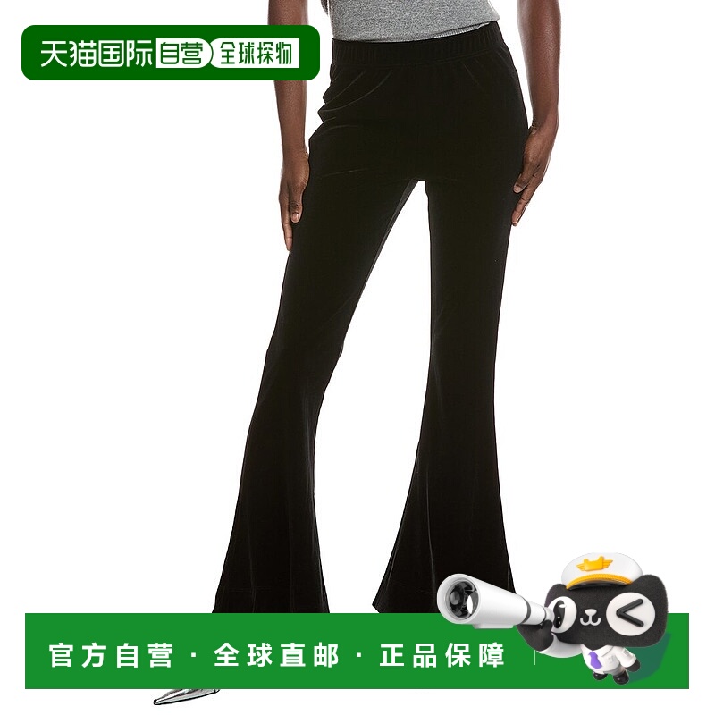 自营GANNI Velvet Jersey Flared Pant - black 美国奥莱直发