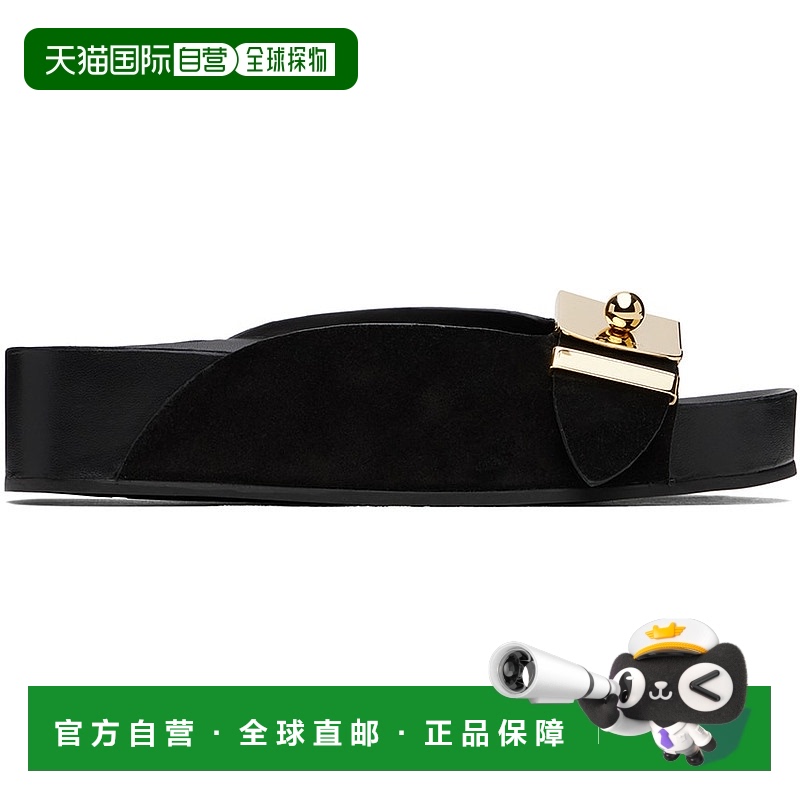 1h可退 香港直邮潮奢 Lanvin 朗雯 女士 黑色 Tinkle 凉鞋 FWCSML