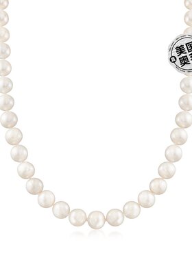 Ross-Simons 9-10 毫米养殖珍珠项链配 14 克拉黄金 - 16 英寸 【