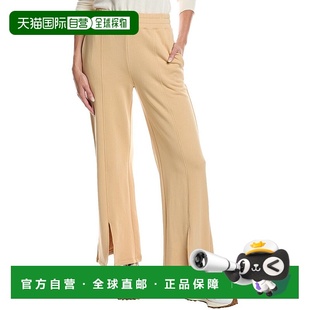 美国奥莱直发卫裤 棕色 LTD林肯前襟开叉针织长裤 自营Nation