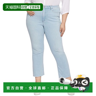 NYDJ 蓝色 Plus 高腰及踝靴牛仔裤 美国奥莱直 Brightside 自营