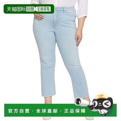 自营 NYDJ Plus Brightside 高腰及踝靴牛仔裤 - 蓝色 美国奥莱直