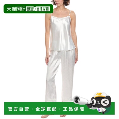 自营Flora Nikrooz 2pc Solid Dot Jacquard Cami & Capri Set -