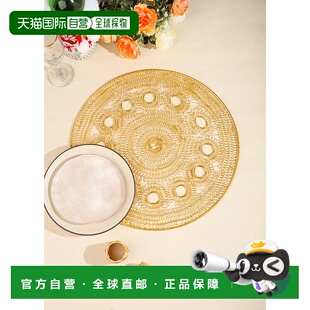 自营tiramisuMidnight Petal Silhouette Metal Placemat 美国奥