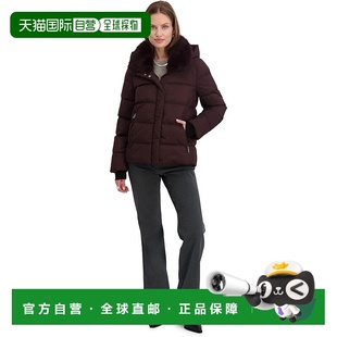 Short Quilted Faux Women Fur with Jacket 自营TAHARI Puffer