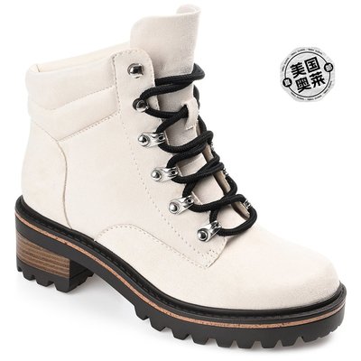 Journee Collection 女式 True Comfort 泡沫短靴 - 骨 【美国奥