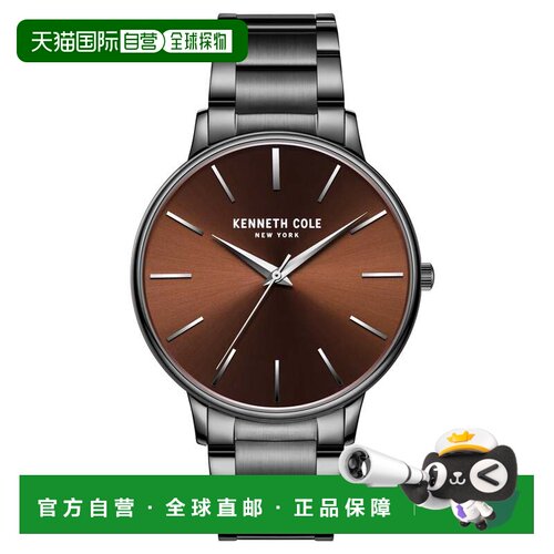 自营Kenneth Cole Men's Classic 42mm Quartz Watch - brown 美