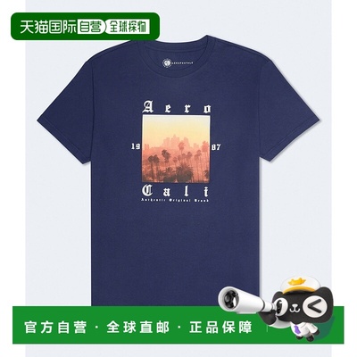 自营Aeropostale Cali 1987 Graphic Tee - navy 406 美国奥莱直