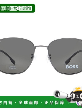 自营Hugo Boss Dark Grey Square Men's Sunglasses BOSS 1412/F/