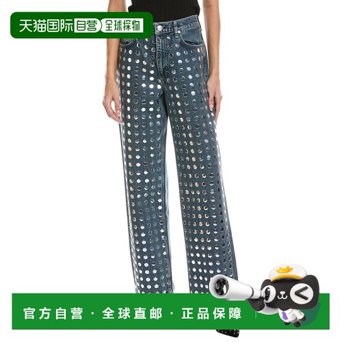 自营rag & bone Shea High-Rise Full Kingston Stud Relaxed Str