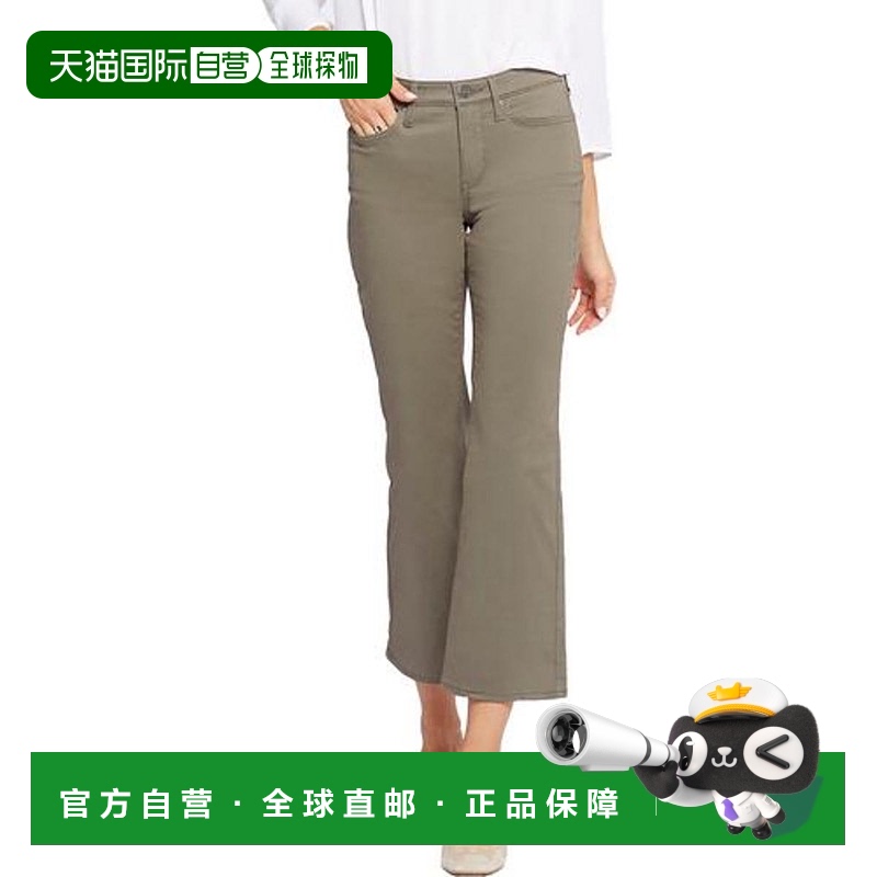 自营nydjPlus Julia Womens Relaxed Cotton Flared Jeans - ripe