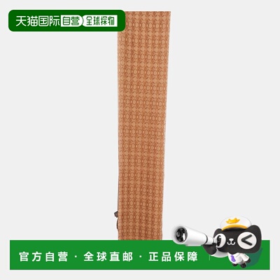 自营Roberto Cavalli Brown Logo Printed Silk Scarf - brown 美