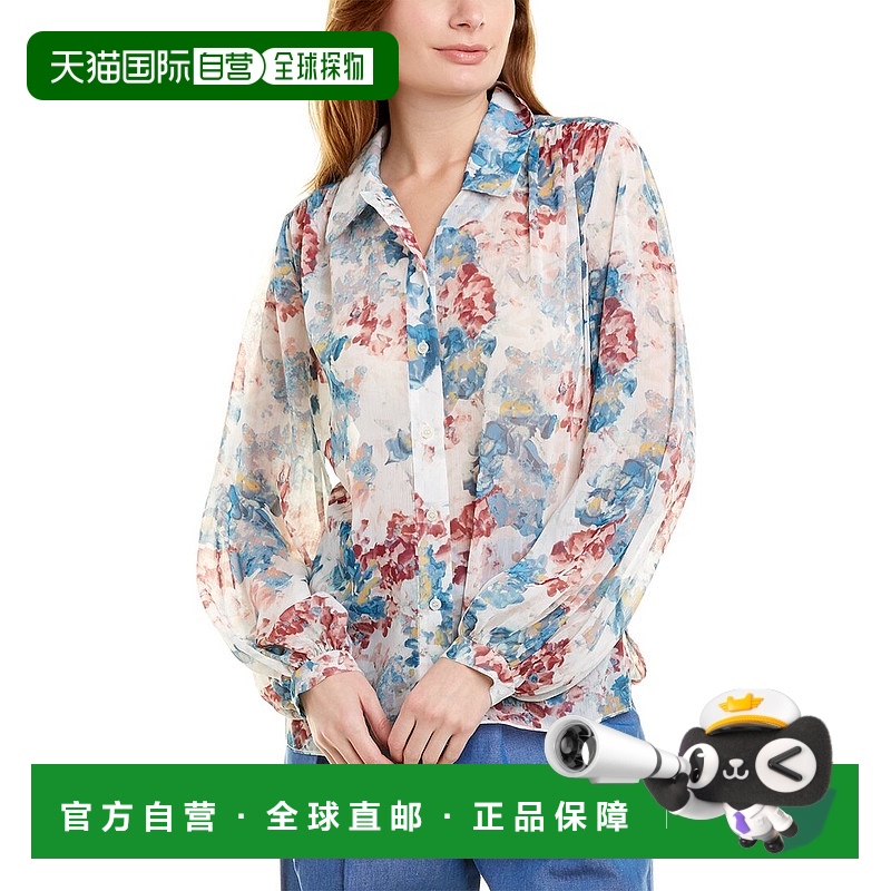 自营 Arias 上衣 - 蓝色 美国奥莱直发泡泡袖