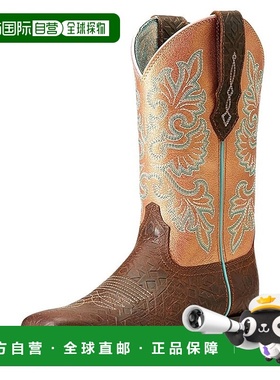 1h可退 香港直邮潮奢 ariat 女士 Round Up Wide StretchFit 方头