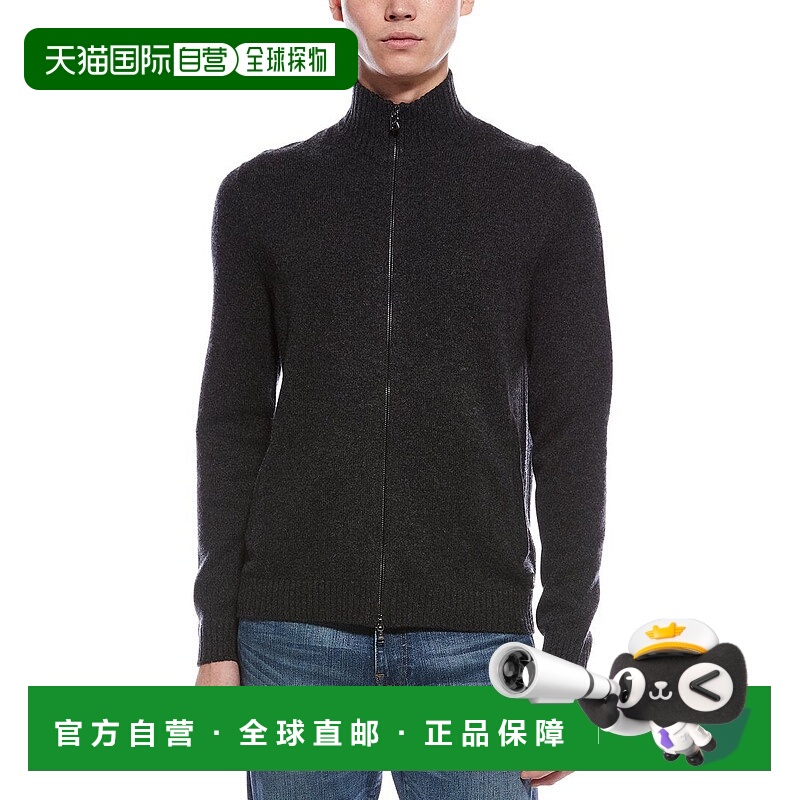 自营Bogner Dexter Wool & Cashmere-Blend Mock Cardigan - blac