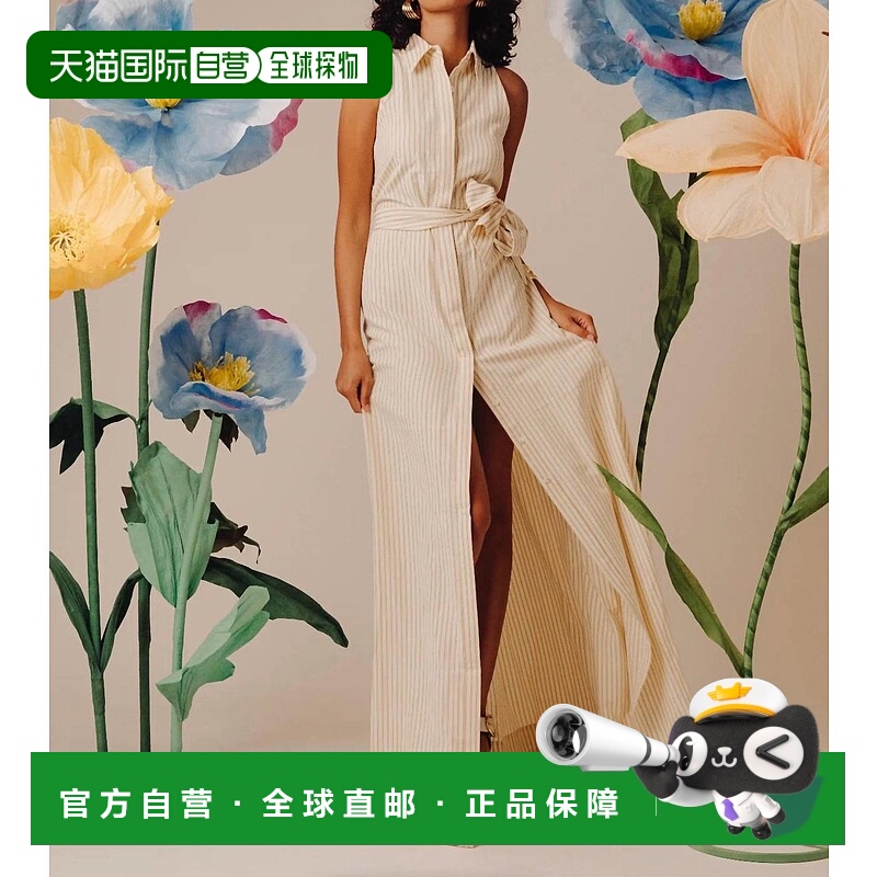 自营 love the labelArlene Macadamia Seersucker米色连衣裙 美