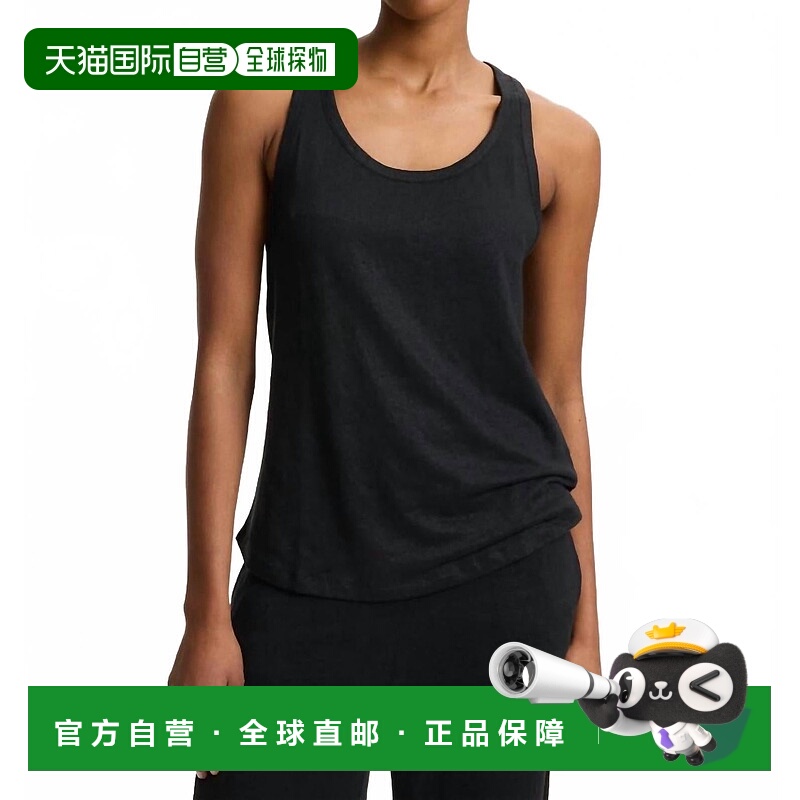 自营majestic filaturesStretch Linen Tank Top In Noir - noir