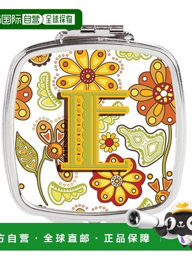 自营 Carolines Treasures CJ2003-ESCM 字母 E 花卉芥末和正品