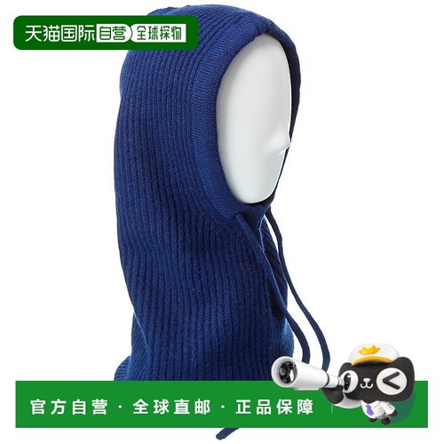 自营Amicale Cashmere Ribbed Knit Cashmere Hood - blue 美国奥