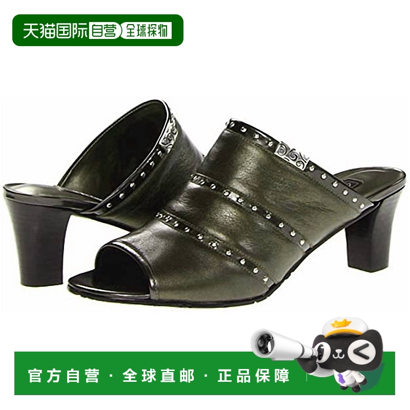 自营 brightonTeri Pewter 露趾皮革高跟凉鞋 - 锡镴 美国奥莱直