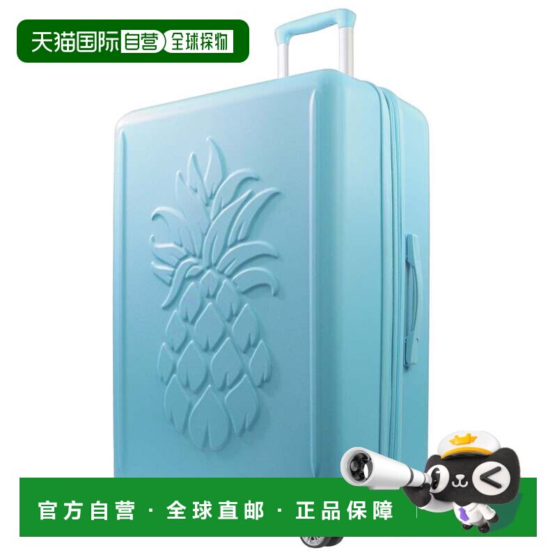 自营Tommy Bahama 30 &ldquo;硬边旋转行李箱与3D菠萝-蓝色 美国奥莱直
